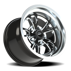 Vision Wheel 149 Gloss Black Milled Spoke Polished Lip 15x10 +25 5x114.3mm 83.1mm - Wheelwiz