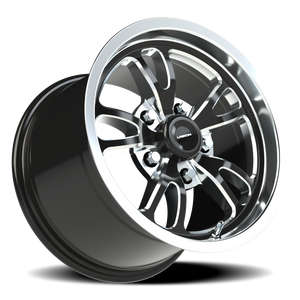 Vision Wheel 149 Gloss Black Milled Spoke Polished Lip 15x10 +51 5x114.3mm 83.1mm - Wheelwiz