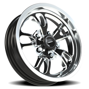 Vision Wheel 149 Gloss Black Milled Spoke Polished Lip 15x4 -19 5x120.65mm 83.1mm - Wheelwiz