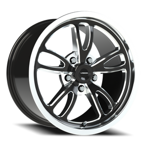 Vision Wheel 149 Gloss Black Milled Spoke Polished Lip 17x10 +51 5x120.65mm 83.1mm - Wheelwiz