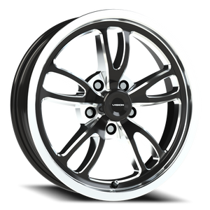 Vision Wheel 149 Gloss Black Milled Spoke Polished Lip 17x4.5 -24 5x114.3mm 83.1mm - Wheelwiz