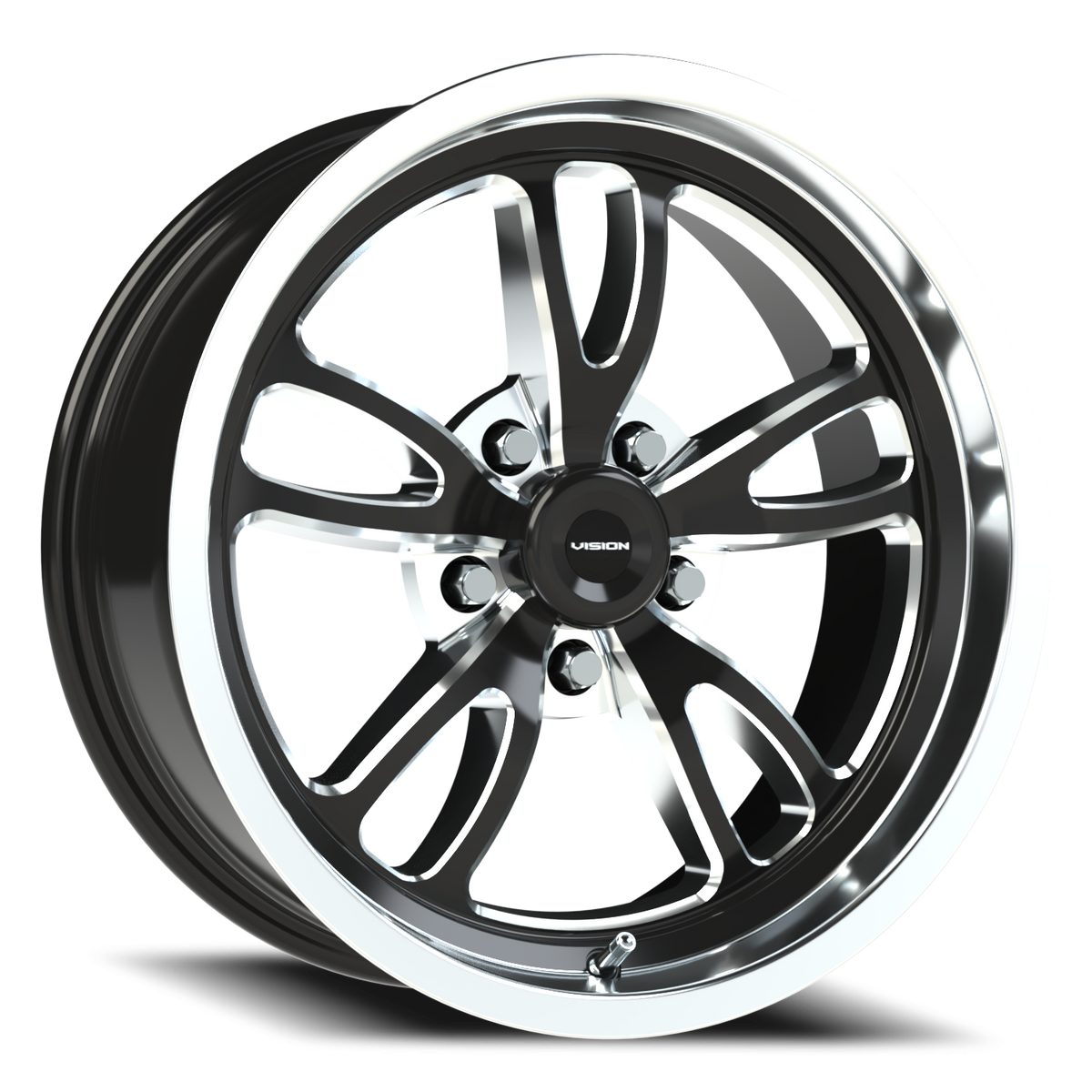 Vision Wheel 149 Gloss Black Milled Spoke Polished Lip 17x7 0 5x120.65mm 83.1mm - Wheelwiz