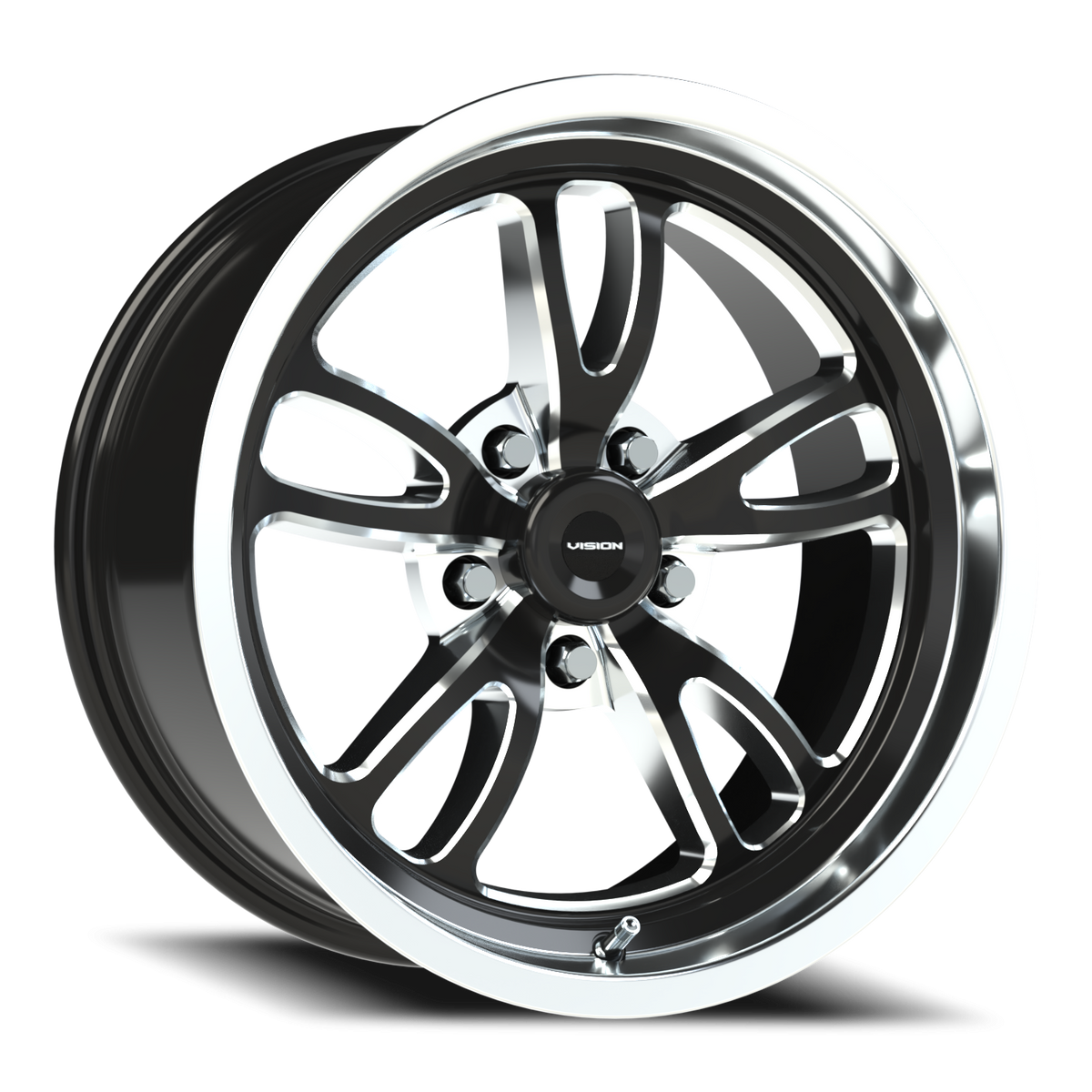 Vision Wheel 149 Gloss Black Milled Spoke Polished Lip 17x8 0 5x120.65mm 83.1mm - Wheelwiz
