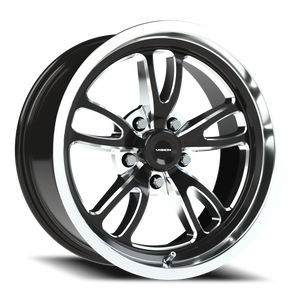 Vision Wheel 149 Gloss Black Milled Spoke Polished Lip 17x8 0 5x114.3mm 83.1mm - Wheelwiz