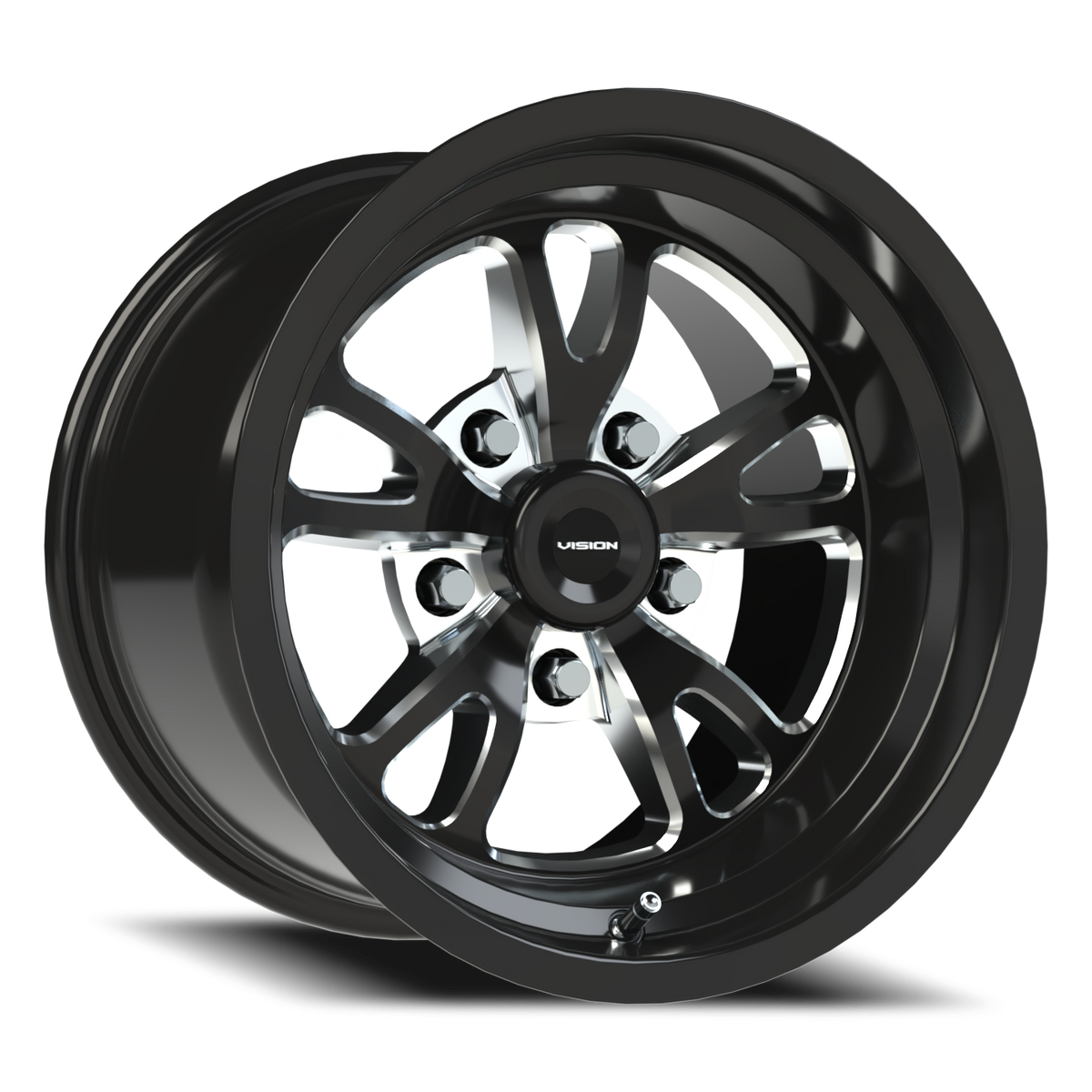 Vision Wheel 149 Gloss Black Milled Spoke 15x10 0 5x120.65mm 83.1mm - Wheelwiz