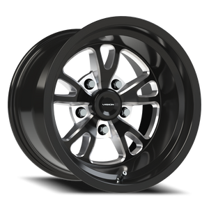 Vision Wheel 149 Gloss Black Milled Spoke 15x10 -25 5x114.3mm 83.1mm - Wheelwiz