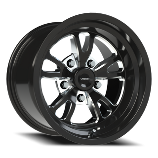 Vision Wheel 149 Gloss Black Milled Spoke 15x10 +25 5x114.3mm 83.1mm