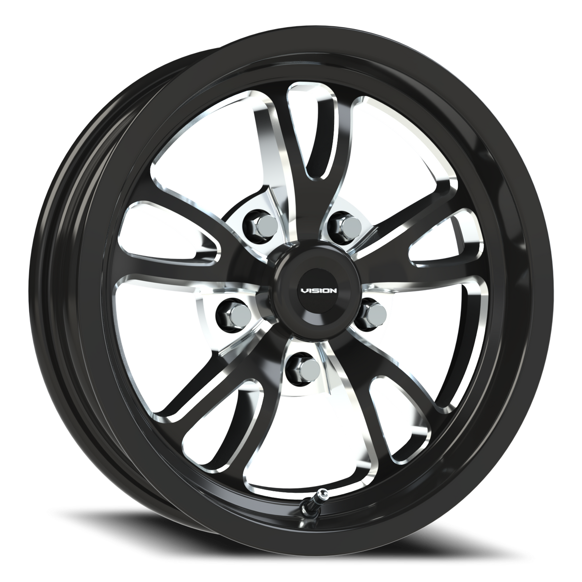 Vision Wheel 149 Gloss Black Milled Spoke 15x4 -19 5x127mm 83.1mm - Wheelwiz