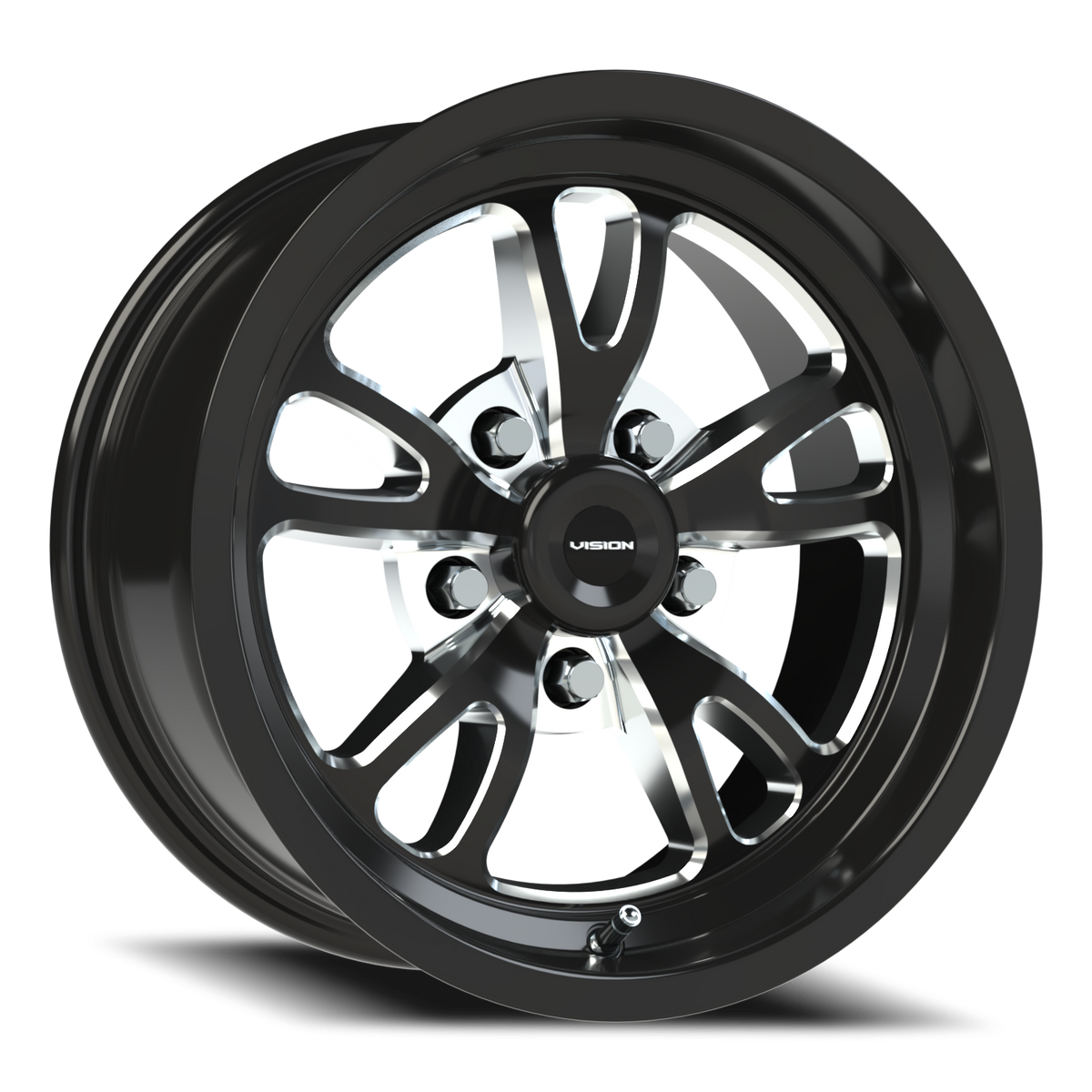Vision Wheel 149 Gloss Black Milled Spoke 15x7 0 5x120.65mm 83.1mm - Wheelwiz