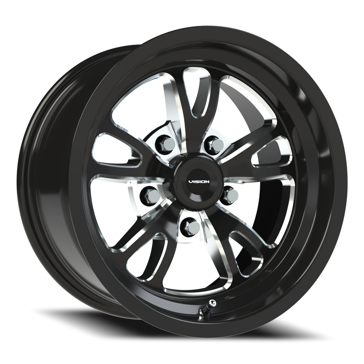 Vision Wheel 149 Gloss Black Milled Spoke 15x8 0 5x120.65mm 83.1mm - Wheelwiz