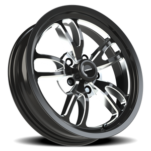 Vision Wheel 149 Gloss Black Milled Spoke 17x4.5 -24 5x127mm 83.1mm - Wheelwiz