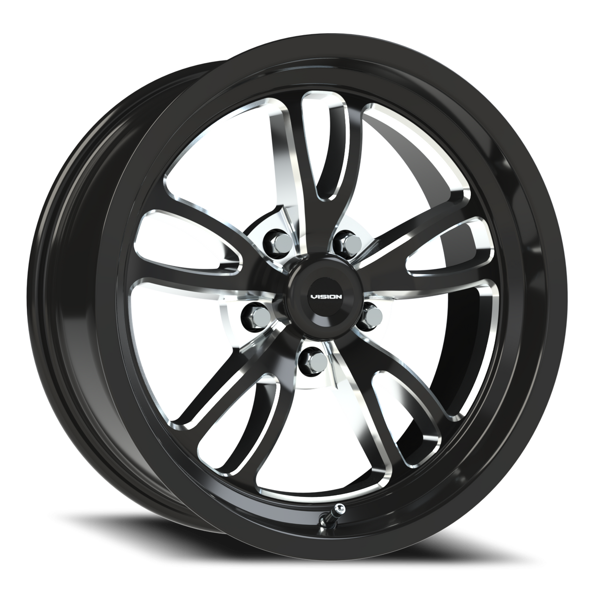 Vision Wheel 149 Gloss Black Milled Spoke 17x7 0 5x120.65mm 83.1mm - Wheelwiz