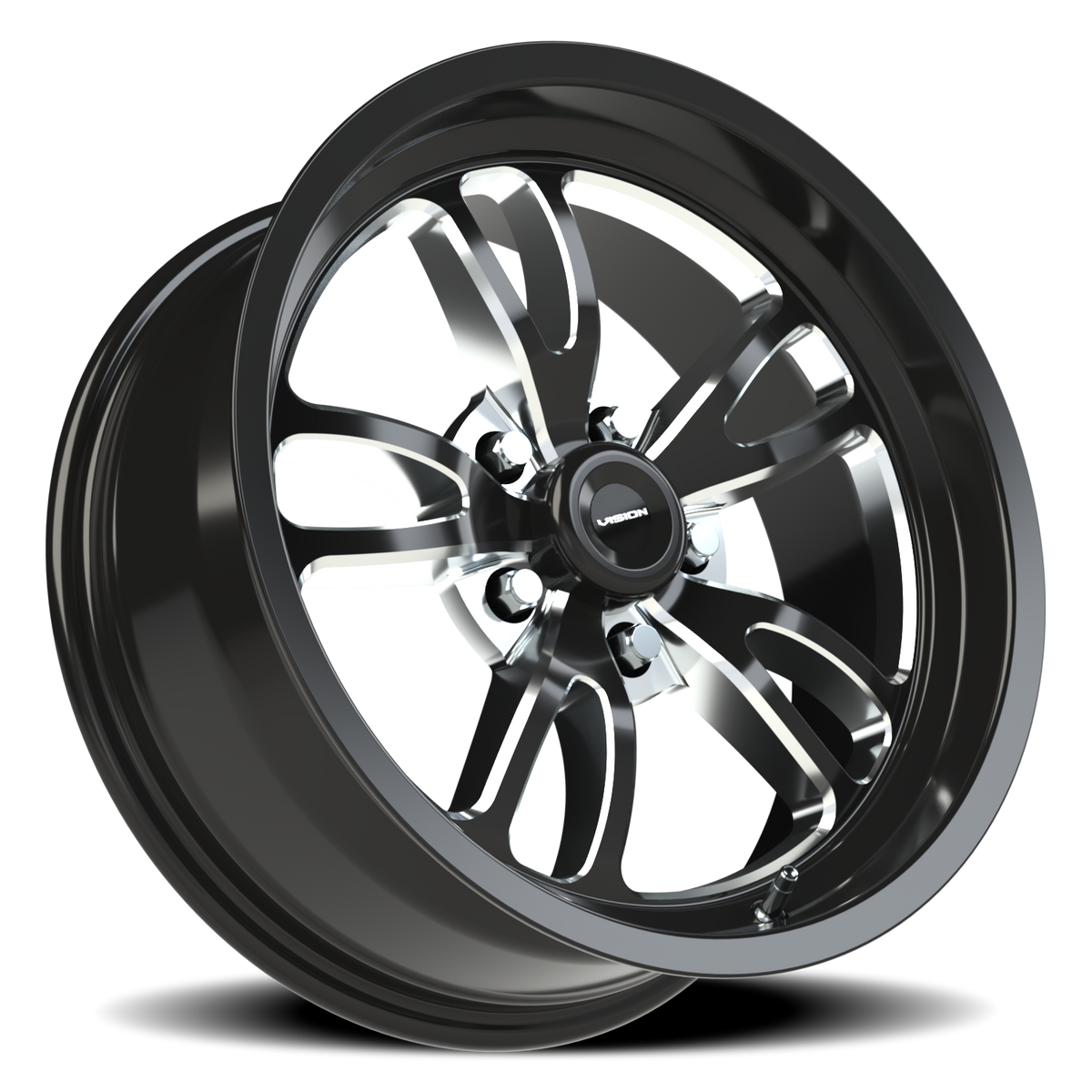 Vision Wheel 149 Gloss Black Milled Spoke 17x7 0 5x114.3mm 83.1mm - Wheelwiz