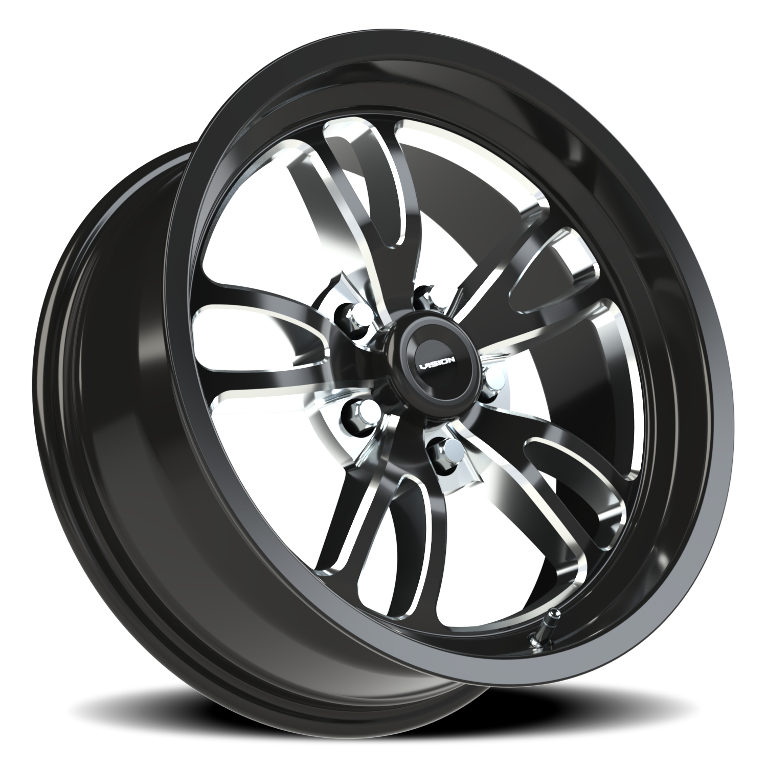 Vision Wheel 149 Gloss Black Milled Spoke 17x7 0 5x114.3mm 83.1mm - Wheelwiz
