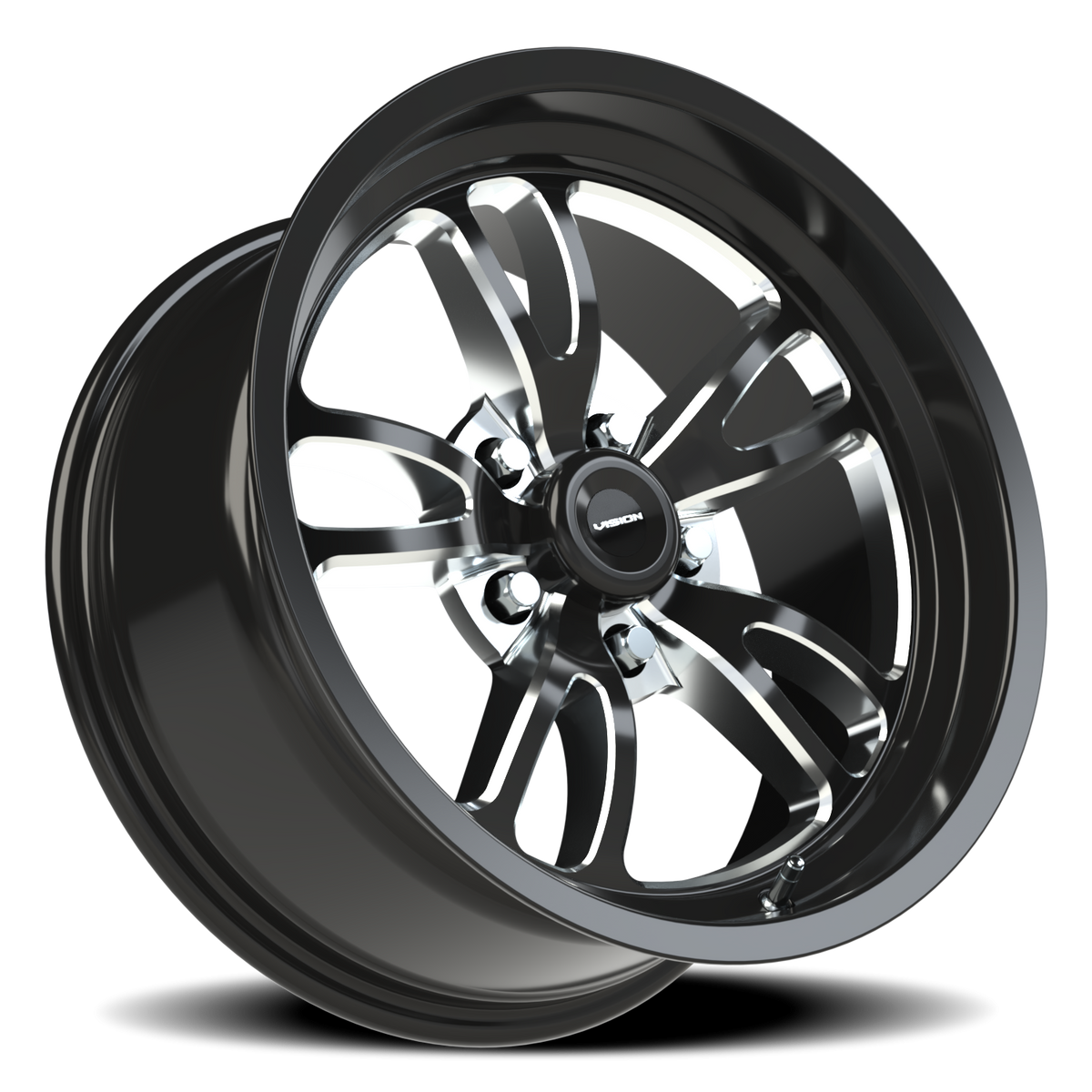 Vision Wheel 149 Gloss Black Milled Spoke 17x8 0 5x120.65mm 83.1mm - Wheelwiz