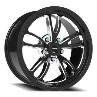 Vision Wheel 149 Gloss Black Milled Spoke 17x8 +25 5x120.65mm 83.1mm