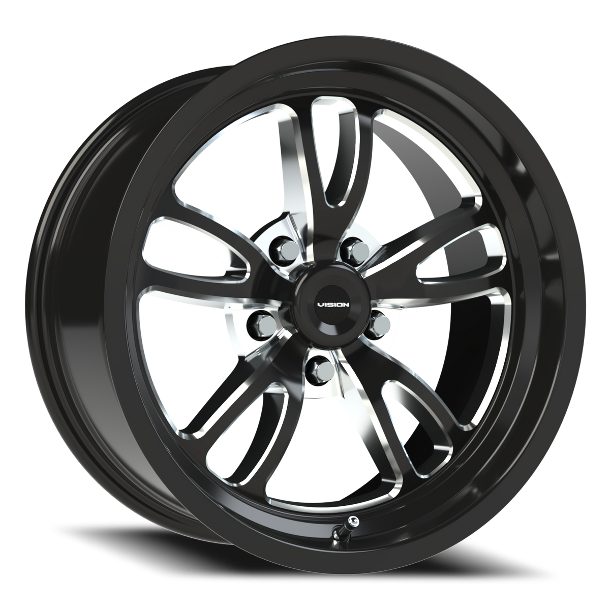 Vision Wheel 149 Gloss Black Milled Spoke 17x8 0 5x114.3mm 83.1mm - Wheelwiz
