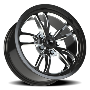 Vision Wheel 149 Gloss Black Milled Spoke 17x8 +25 5x114.3mm 83.1mm - Wheelwiz