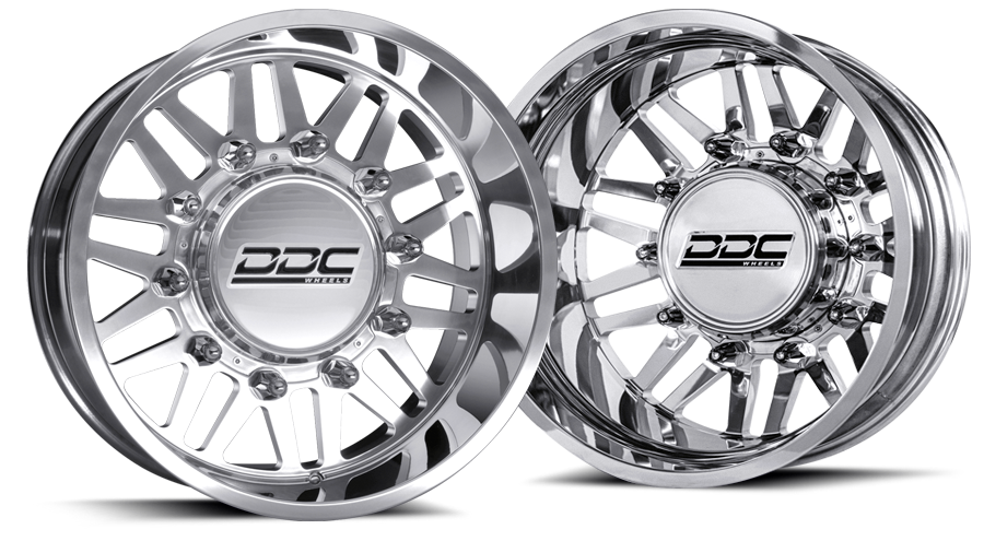 DDC Aftermath Polished 22x8.25 8x165 SS Fronts 94-18 Dodge Ram 3500 92-10 Silverado/Sierra 3500 87-97 Ford F-350 DDC Wheels