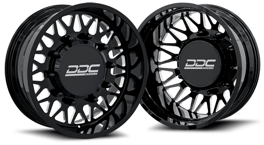 DDC The Mesh Forged 22x8.25 8x170 Black/Mill SS Fronts 99-04 Ford F-350 DDC Wheels