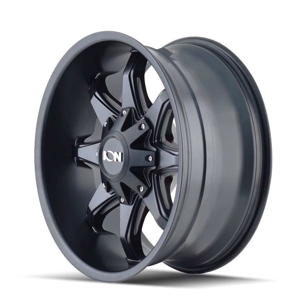 ION 181 Satin black milled 18x9 -12 6x135|6x139.7mm 106mm - WheelWiz