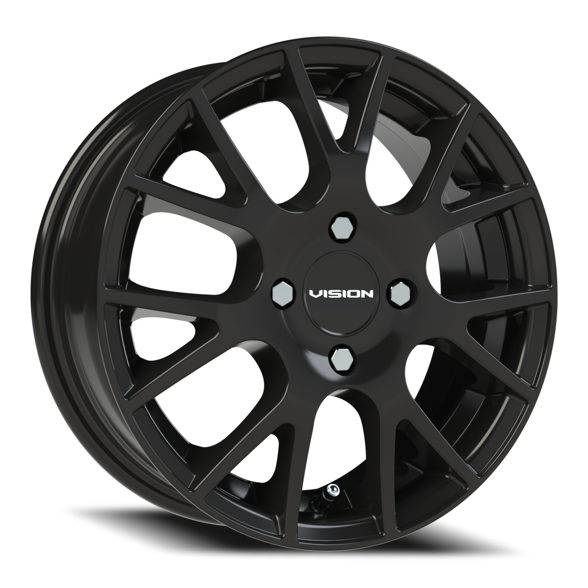 Vision Wheel 18 Gloss Black 14x5.5 +38 4x100mm 73.1mm - Wheelwiz