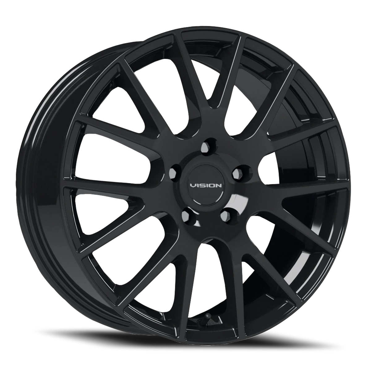 Vision Wheel 18 Gloss Black 15x6.5 +38 5x114.3mm 73.1mm - Wheelwiz