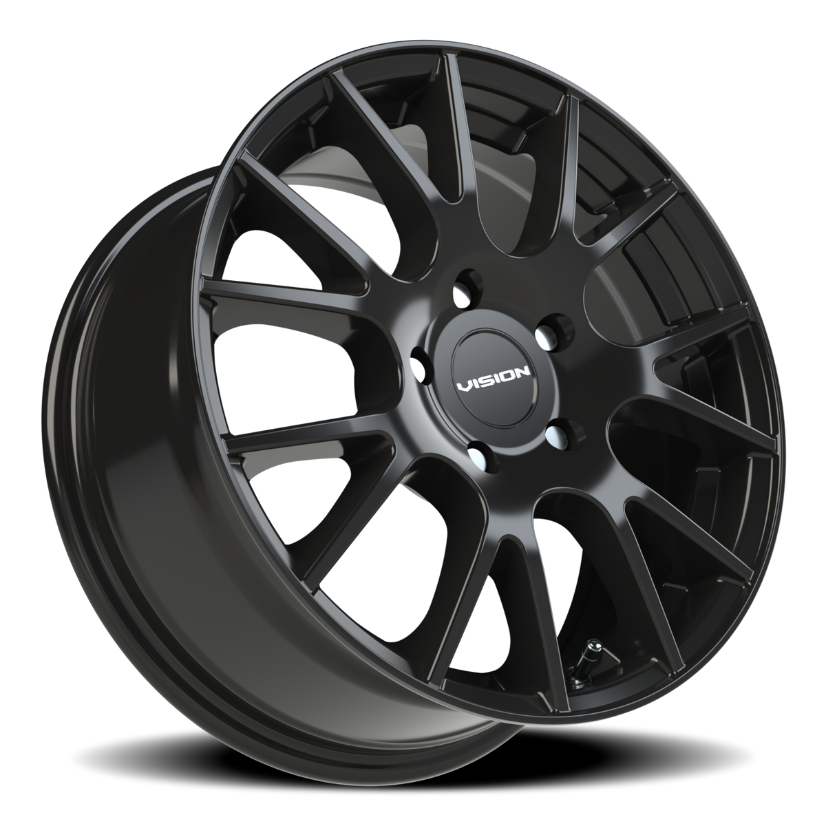 Vision Wheel 18 Gloss Black 16x7 +38 5x114.3mm 73.1mm - Wheelwiz