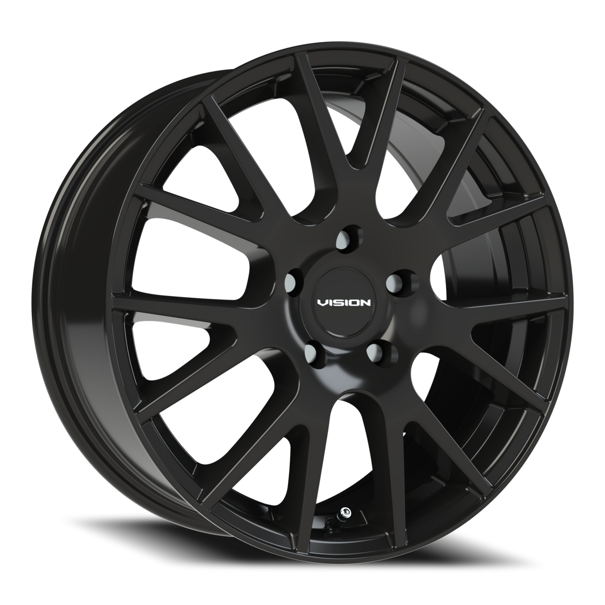 Vision Wheel 18 Gloss Black 17x7.5 +40 5x114.3mm 73.1mm - Wheelwiz