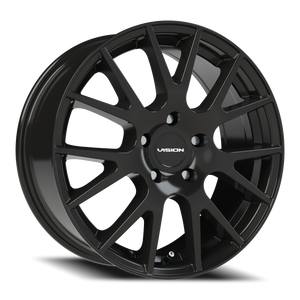 Vision Wheel 18 Gloss Black 17x7.5 +40 5x114.3mm 73.1mm - Wheelwiz