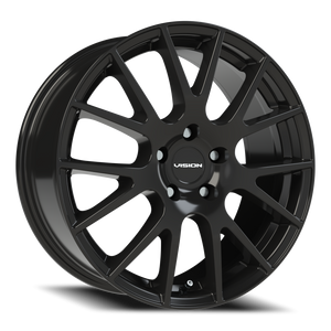 Vision Wheel 18 Gloss Black 18x8 +40 5x114.3mm 73.1mm - Wheelwiz