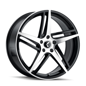 Kraze 195 Gloss black machined 18x8 +40 5x108mm 63.5mm - Wheelwiz
