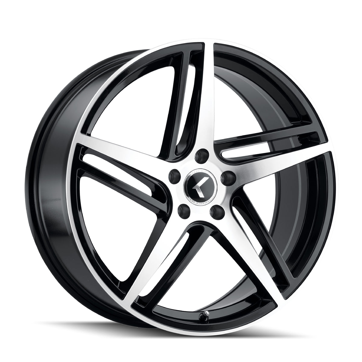 Kraze 195 Gloss black machined 18x8 +40 5x108mm 63.5mm - Wheelwiz