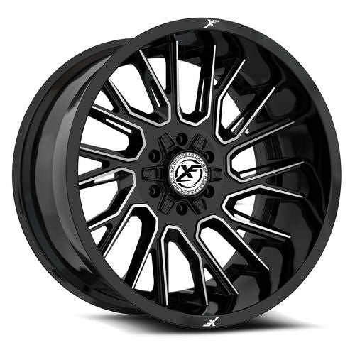 XF Off-Road XF-230 Gloss Black Machined 17x9 +12 6x135|6x139.7mm 106.4mm - Wheelwiz