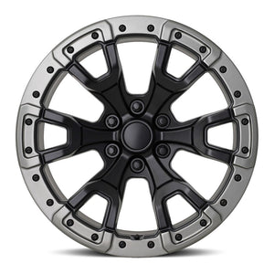 Factory Reproductions FR 99 Satin Black/Gray Ring 20x9 +20 6x135mm 87.1mm