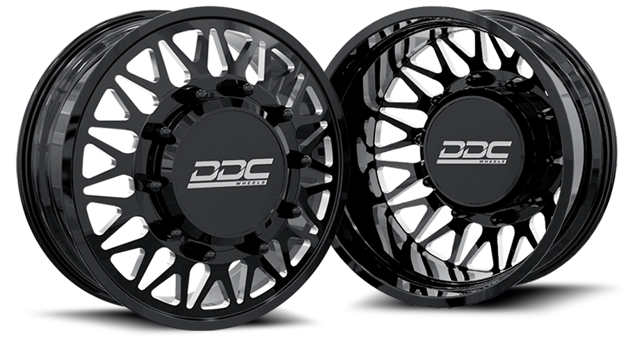 DDC The Mesh Forged 24x8.25 8x200 Black/Mill 05-25 Ford F-350 11-14 Ford F-450 19-25 Dodge Ram 3500 DDC Wheels