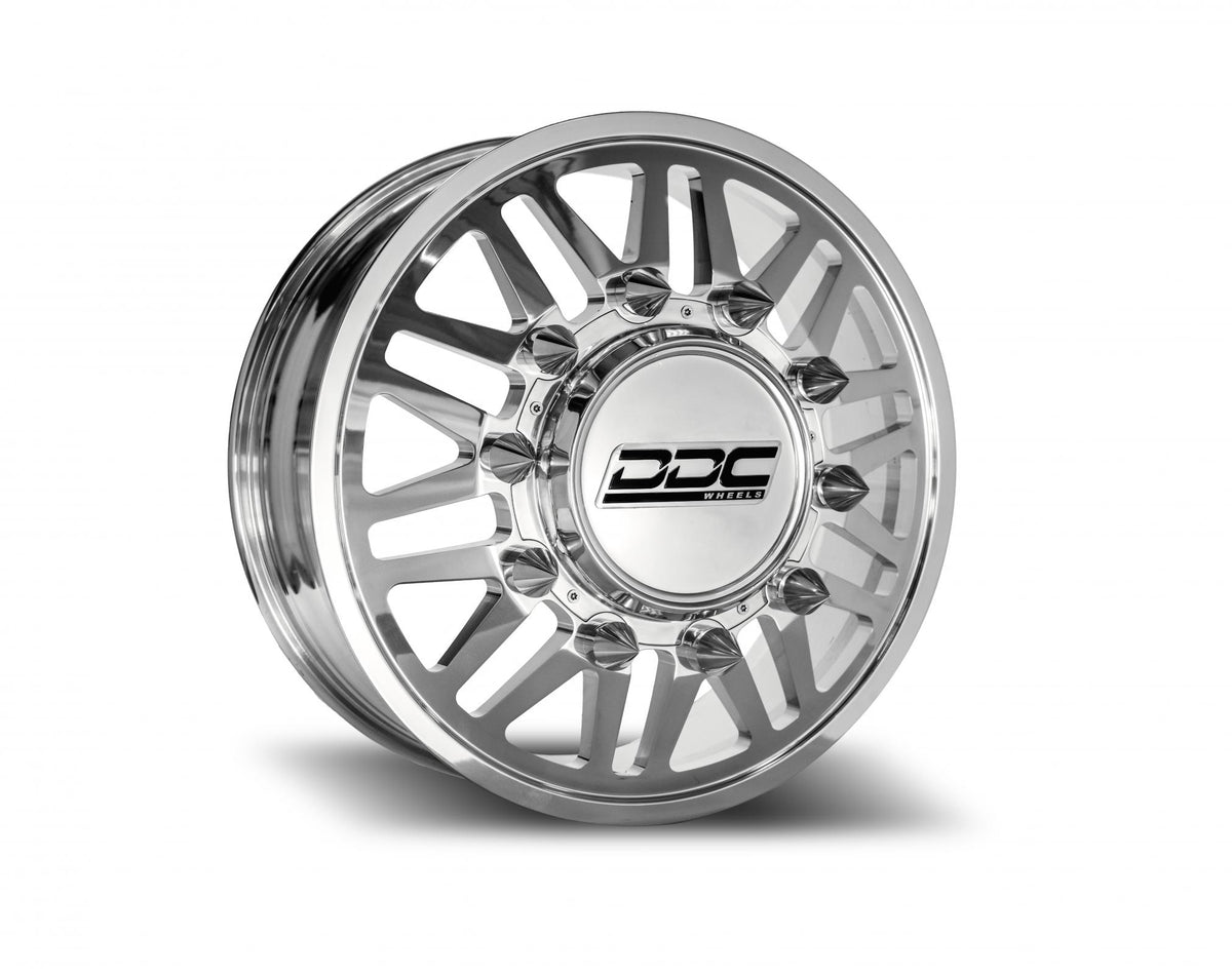 DDC Aftermath Polished 20X8.25 10X225 Super Duty/RAM Dually Wheel Kit F-450 05-10 F-450 15-25 Ram 4500 08-25 DDC Wheels
