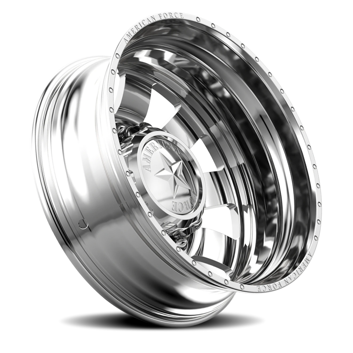 American Force 23 Bolt DRW Polished 24x8.25 -145 10x225mm 170mm - Wheelwiz