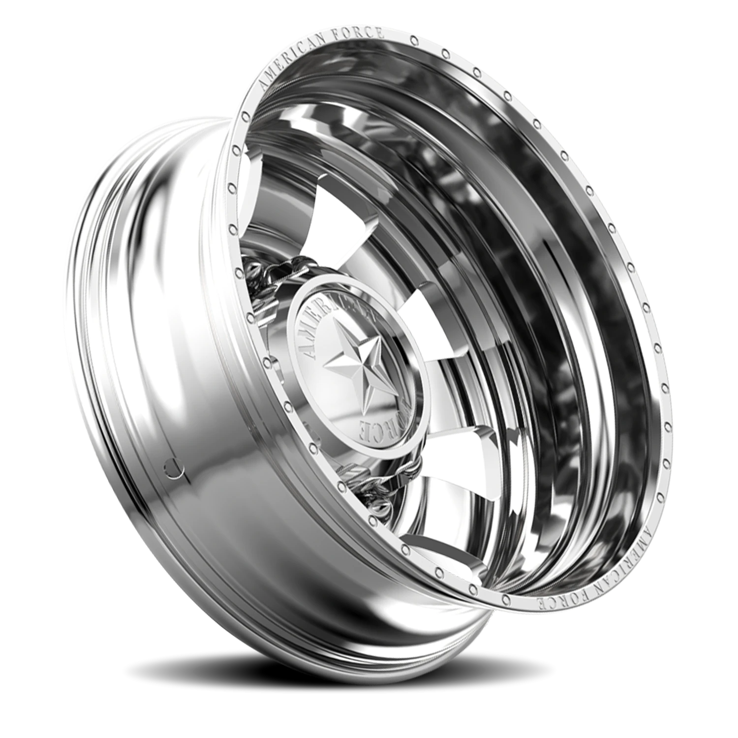 American Force 23 Bolt DRW Polished 26x8.25 -130 8x200mm 142mm - Wheelwiz
