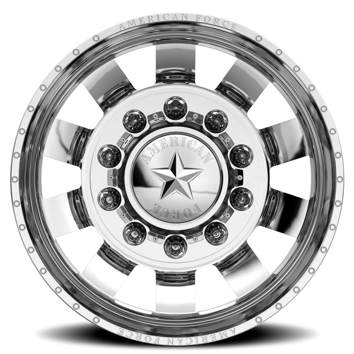 American Force 23 Bolt DRW Polished 22x8.25 -145 8x210mm 154mm - Wheelwiz