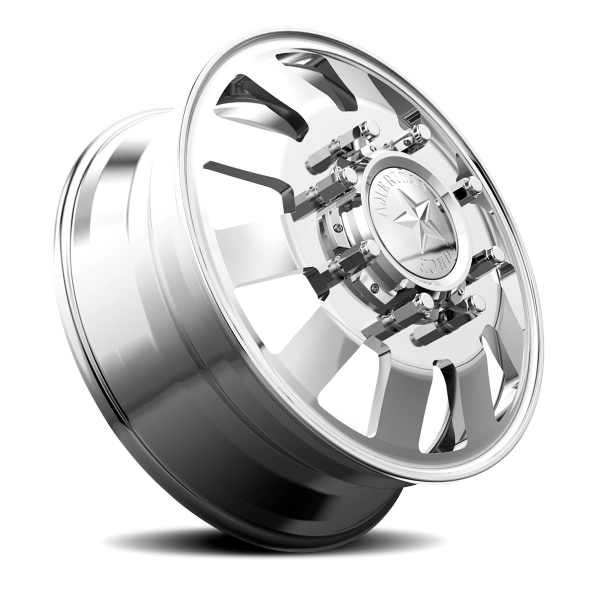 American Force 23 Bolt DBO Polished 19.5x6.75 +141 8x210mm 154mm - Wheelwiz