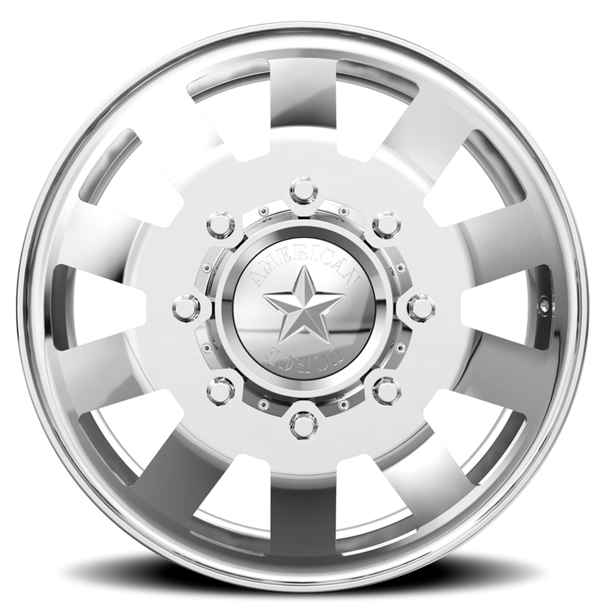 American Force 23 Bolt DBO Polished 19.5x6.75 +141 8x170mm 125mm - Wheelwiz