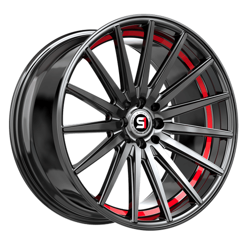 Spec-1 SP-69GBRU Gloss Black / Red Under Cut 19x8.5 +38 5x112|5x114.3mm 73.1mm