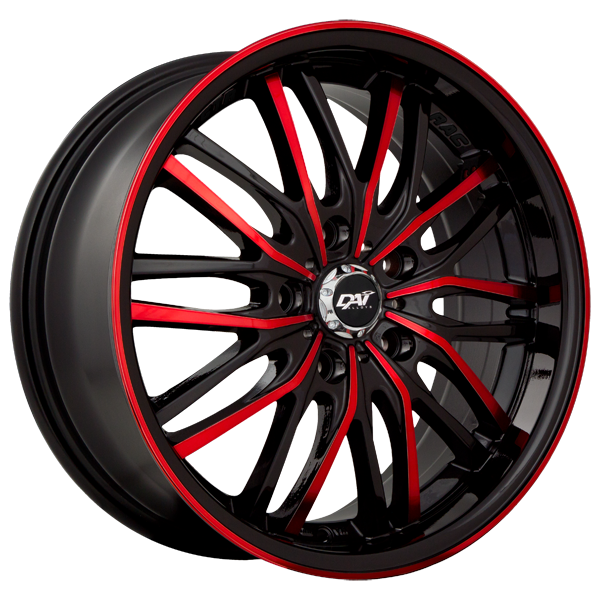 DAI MEPHISTO Gloss Black - Red Face 18x8 +45 5x114.3mm 73.1mm - WheelWiz