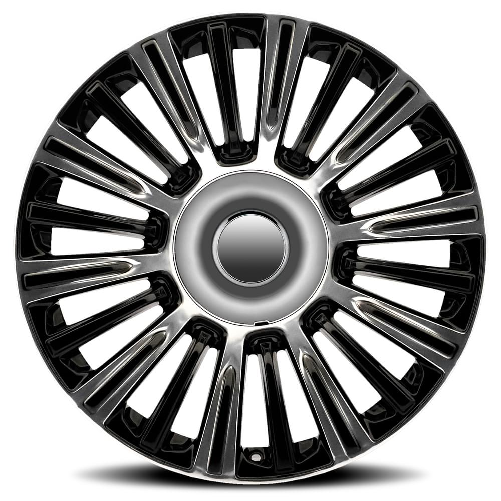 Factory Reproductions FR 91 Gloss Black Polished Accents 22x9 +28 6x139.7mm 78.1mm