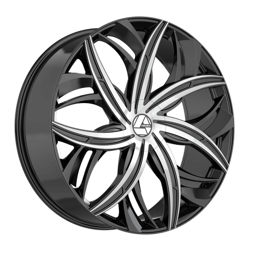 Azara AZA-541BM Gloss Black Machined 22x8.5 +38 5x112|5x114.3mm 74.1mm