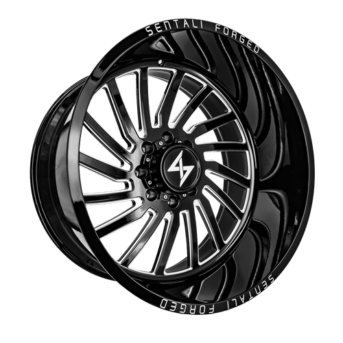 Sentali Forged SF-1 Gloss Black Milled 22x10 -24 5x127mm 0mm - WheelWiz
