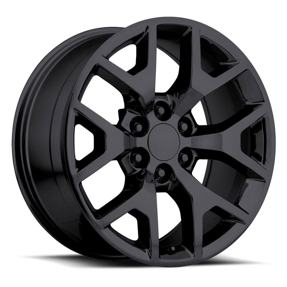Factory Reproductions FR 44 Gloss Black 20x9 +27 6x139.7mm 78.1mm