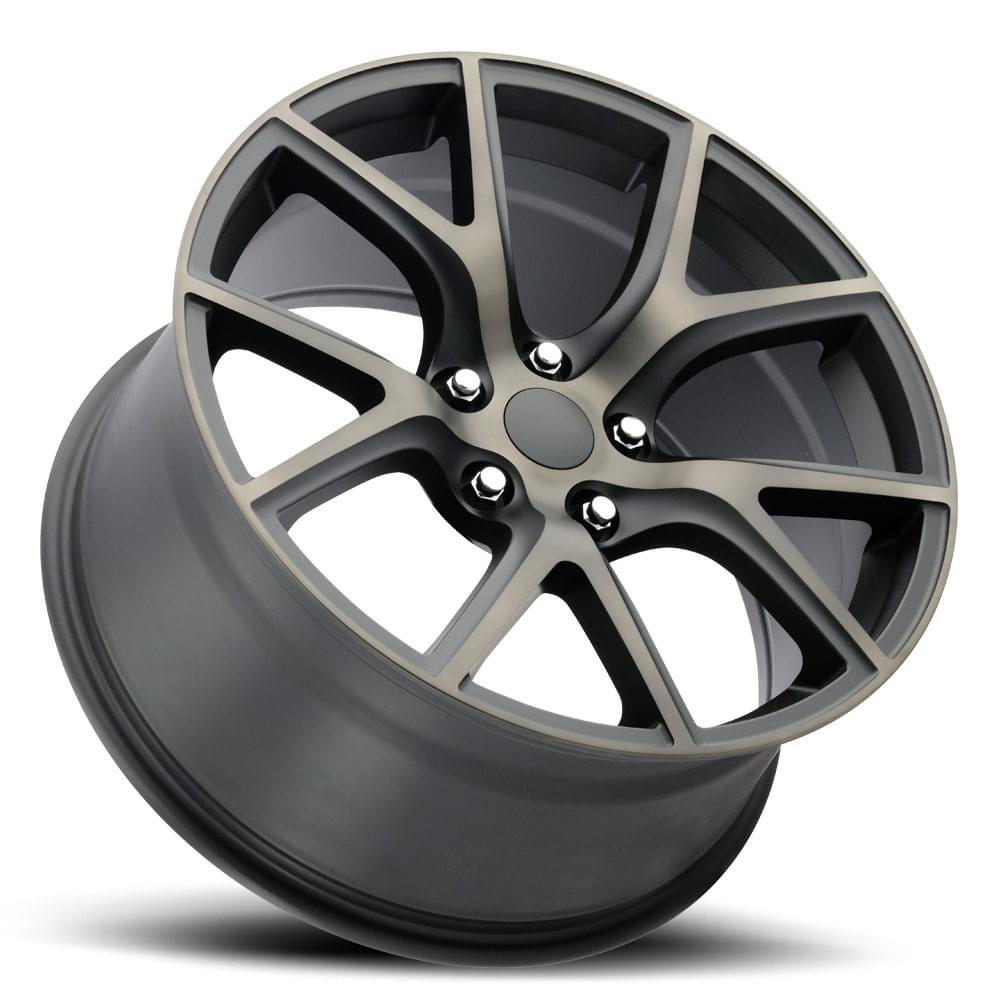Factory Reproductions FR 75 Satin Black Machine Face With Bronze Clear 20x9 +35 5x127mm 71.5mm