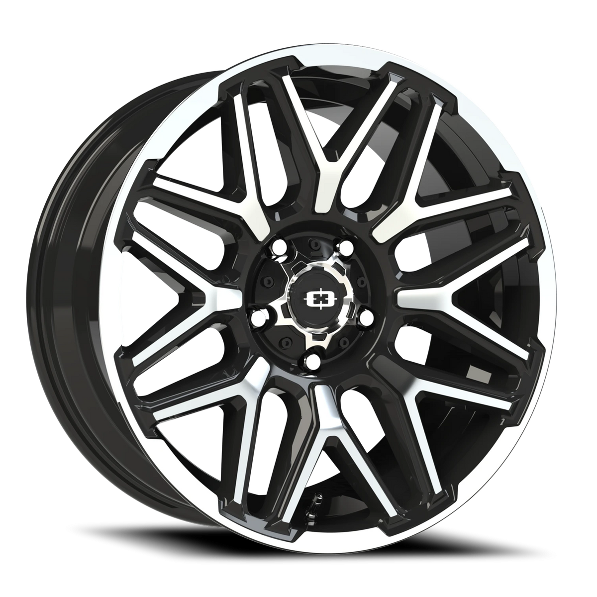 Vision Wheel 305 Gloss Black Machined Face and Lip 20x9 +12 5x150mm 110mm - Wheelwiz